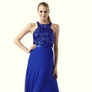 Aidan Mattox Sequinned Evening Gown/Prom Dress